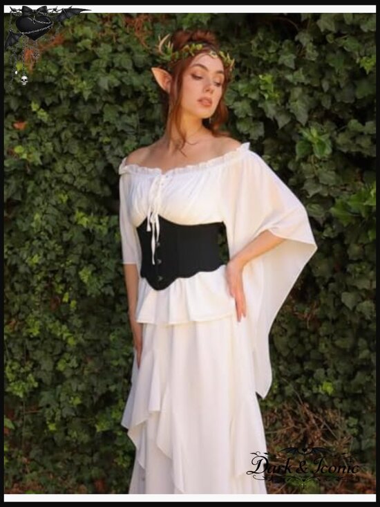 Vintage Floral Underbust Corset Belt with Lace-Up Back Plastic Bones main image 5